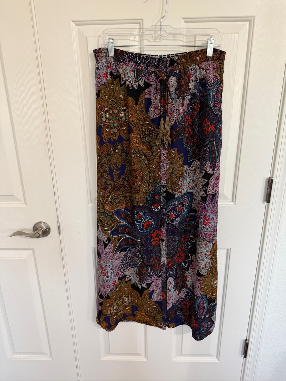 Anthropologie Vanessa Virginia Bohemian Paisley Maxi Skirt - Black Multicolor M
